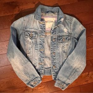 EUC Abercrombie Kids Distressed Jean Jacket